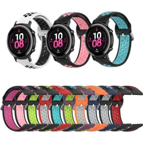 Silicone Strap For Honor magic 2 42mm 46mm Breathable Waterproof Sport Bracelet For Huawei GT 2 Smart Watch Bands Accessories