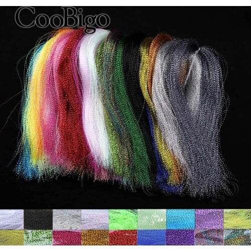 Fishing Hooks Lure Flies Fly Crank Tackle Tinsel Strand String Line Tying Flash Crystal Shining DIY Material 110pcs/pack