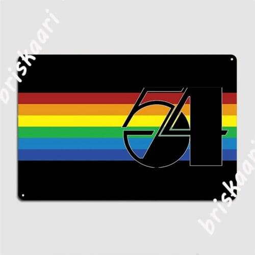 Studio 54 Logo On Rainbow Design Metal Signs Club Party Printing Wall Decor Tin sign Posters
