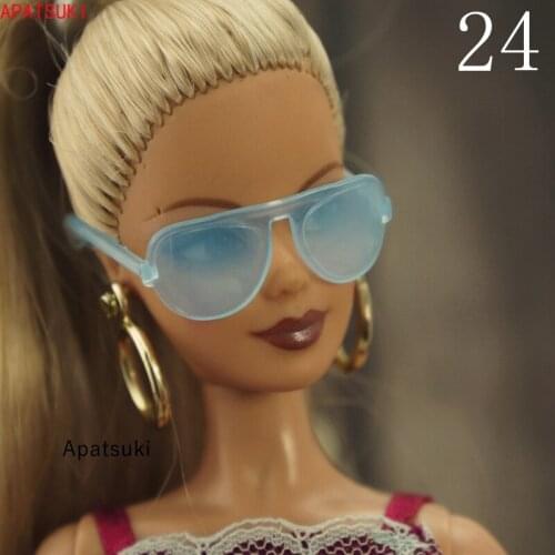 Light Blue Plastic Sunglasses For Barbie Doll Glasses Eyeglasses For Ken Boy Dolls Glasses Dollhouse Accessories 1/6 Toys