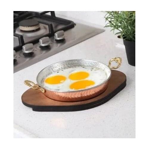 Traditional Turkish Copper Egg omelette pan pot 30 cm