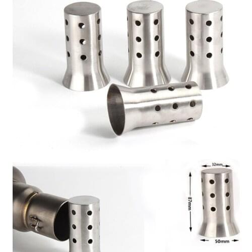 Universal DB Killer Modified Motorcycle Exhaust Pipe Sound Adjustable Length 86mm Silp on Reduce noise For 51mm Silencer System