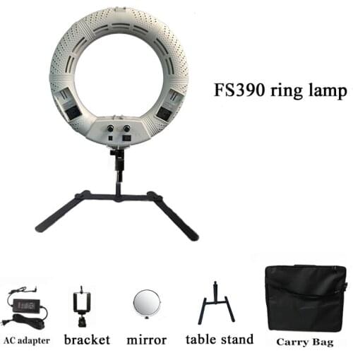 Yidoblo 12'' 38W FS-390II Bicolor SMD LED Selfie Ring Lights Nails beauty lights With Smart phone bracket /Table stand/Bag