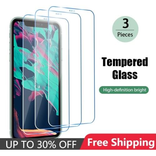 1pcs/2pcs/3pcs Screen Protector on the iPhone 11 Pro Max X XS XR Protective Glass for iPhone 12 Pro 7 8 Plus 6 6S 5 SE 2020