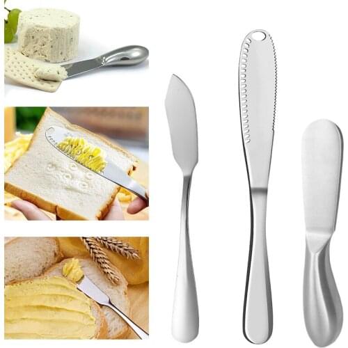 1pc Cheese Knife Stainless Steel Butter Knives Thickened Cheese Spreaders Cheese Slicer Butter Spreader Knives Cheese Tools