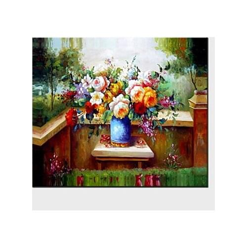 100% Hand Painted Modern Canvas Painting Wall Decor Floral Canvas Art-Flower canvas Wall Pictures for Living Rooms