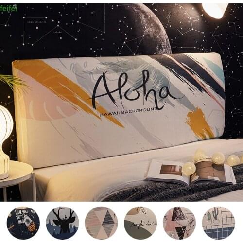 11 Printed Elastic All-inclusive Bed Head Cover Headboard Cover Washable Universal Size Bed Head Covers For Home Hotel Banquet
