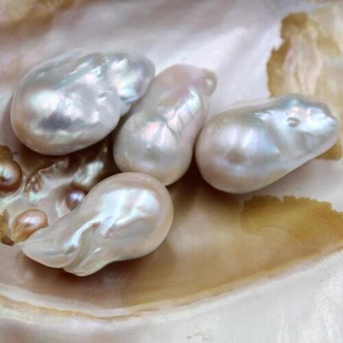 20*30mm/1pcs,Handpicked natural freshwater Baroque pearl beads,No drilling Loose pearls Jewelry accessories DIY necklace Ring