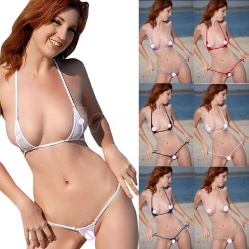 2021 NEW Sexy Women Micro Thong Underwear G-String Bra Micro Bikini Brazilian Bikini Set Swimwear Sleepwear Drop Ship