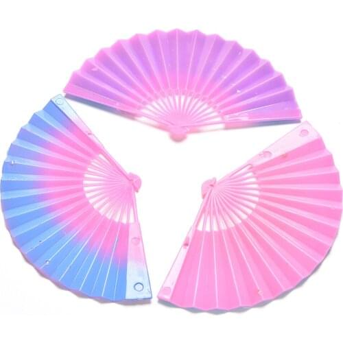 3 Pcs/set Kawaii Mini Plastic Fan For s Dolls Accessories Kids Toy Gifts Colorful
