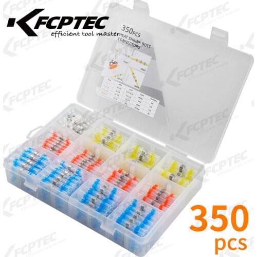 350PCS Quick Connect Terminal Solder Heat Shrink Tube Transparent Waterproof Connectors Marine Electrical Automotive