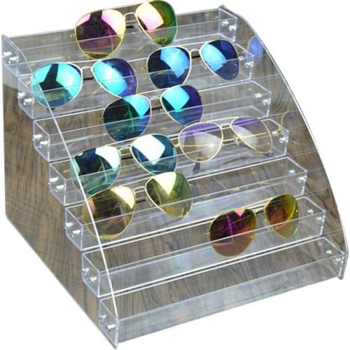 Acrylic Sunglasses Organizer Eyewear Storage Tray Box Clear Eyeglasses Display Case Holder Shelf Organizer