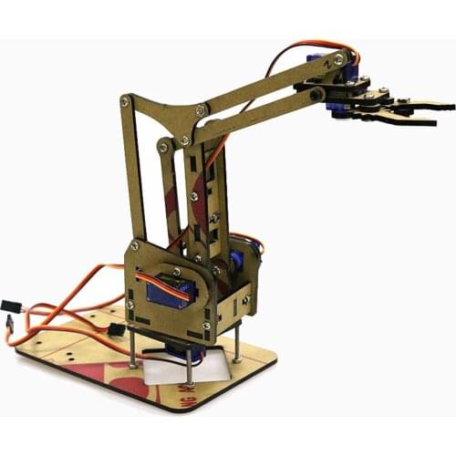 DIY Acrylic robot arm robot claw Manipulator DIY Learning kit for arduino 4DOF for Arduino Maker Learning Support SG90 MG9Servo