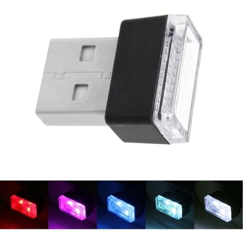 ANBLUB Car LED Atmosphere Lights Decorative Lamp Universal USB 5V Auto Interior Light Foot Lamp Emergency Lighting 5 Colors