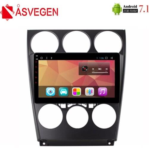 Asvegen 9'' Autostereo Android 7.1 Quad Core 2G Ram Car DVD Player For Mazda 6 2006-2015 GPS Navigation Radio Audio Multimedia