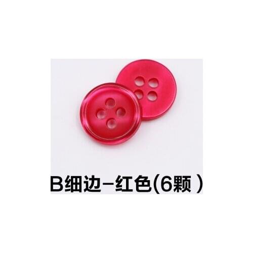 Free shipping 120pcs/lot 10mm/11.5mm red Thin edge button Mens and womens shirts button handmade cuff collar buttons