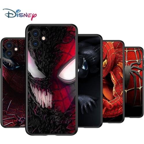 Cool Spider-Man Silicone Black Cover For Apple IPhone 12 Mini 11 Pro XS MAX XR X 8 7 6S 6 Plus 5S SE Phone Case