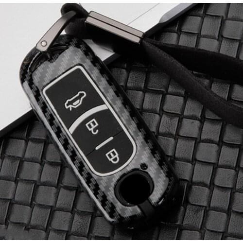Alloy Carbon fiber Car Remote Key Case Cover For Mazda 2 3 6 Axela Atenza CX-5 CX5 CX-7 CX-9 2014 2015 2016