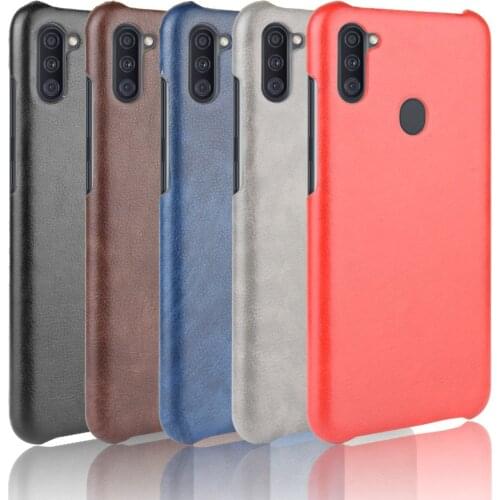 For Samsung Galaxy M11 Case Pattern Litchi Skin PU Leather and PC Book Cover For Samsung M11 M 11 M115F SM-M115F Phone Case