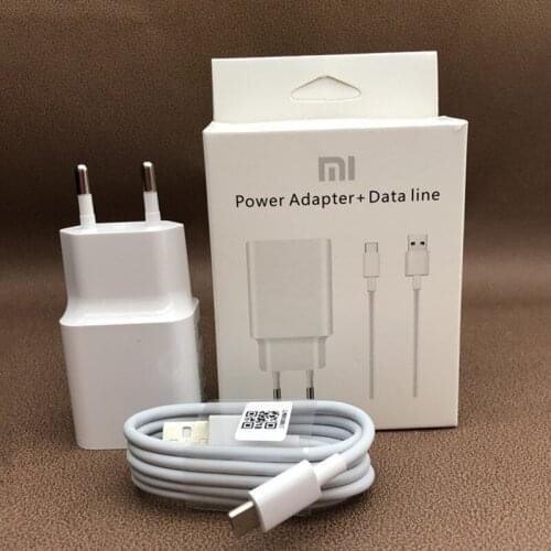 Original Xiaomi Mi a2 lite USB Travel Wall Charger 5V 2A adapter 100cm Micro usb Data Cable For Redmi Note 6 pro 7 7A 6A 5 plus