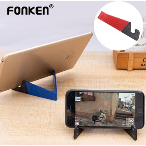 FONKEN Portable Phone Holder Desktop V Style Folding Phone Stand Tablet Lazy Holder Table Phone Support Mobile Phone Accessories