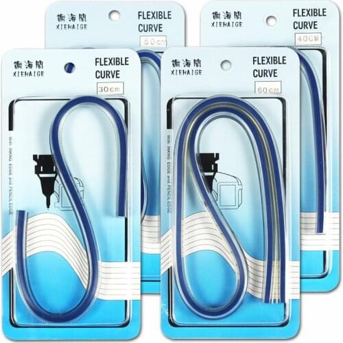 Flexible Curve Ruler Drafting Drawing Tool Serpentine Plastic School office supplies 30cm 40cm 50cm 60cm