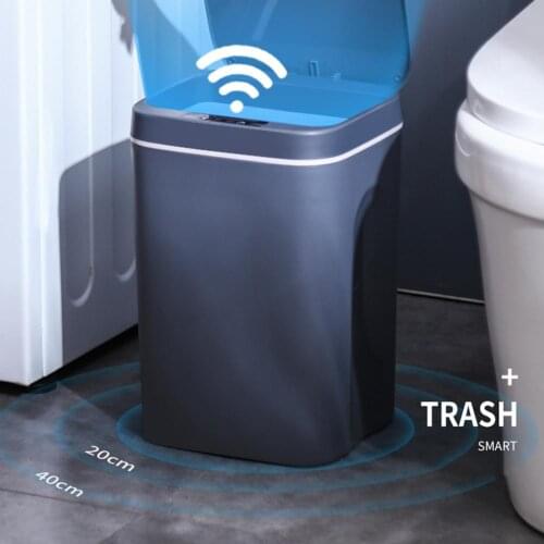 12L/14L Smart Induction Trash Can 0.3s Quick Opening Sensor Large Capacity Fully Automatic Garbage Bin Intelligent Trash Barrel