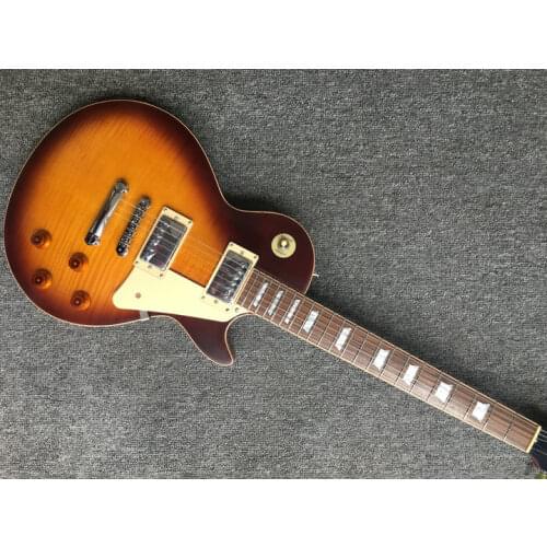 Classic best selling electric guitar with good sound quality guitar sunburst matte color free shipping