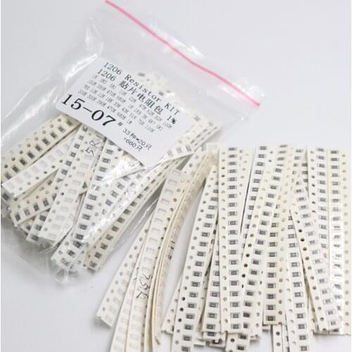 1206 SMD Resistor Kit Assorted Kit 1ohm-1M ohm 1% 33valuesX 20pcs=660pcs Sample Kit