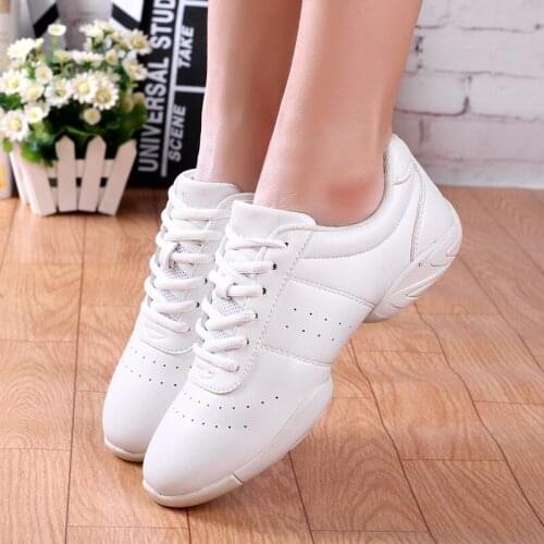 New style kids' sneakers childrens white Modern/Jazz/Hip-hop dance shoes competitive aerobics shoes soft sole fitness gym shoes