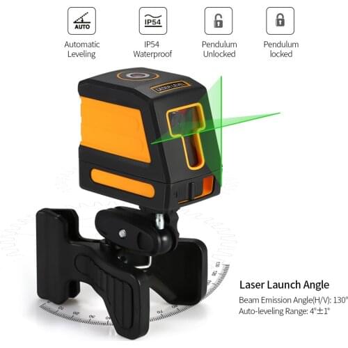 2 Lines Green Laser Level Device Professional Horizontal and Vertical Cross Line Self-Leveling Laser Level Kit Construction Tool