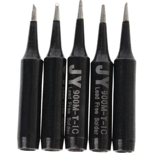 5 Pcs 900M-T-1C Copper Replacement Bevel Style Soldering Iron Solder Tip Lead-free For Hakko 936