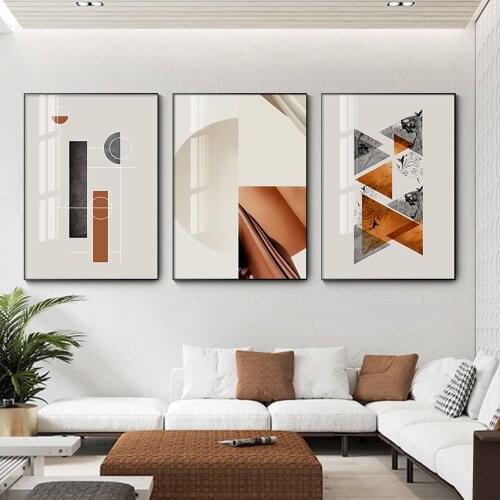Wall Art Picture Abstract Canvas Print Geometric Pattern Painting For Living Room Home Decor No Frame