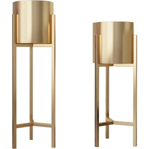 Nordic Internet celebrity gold wrought iron flower rack basin rack indoor household balcony Green rose rack living room