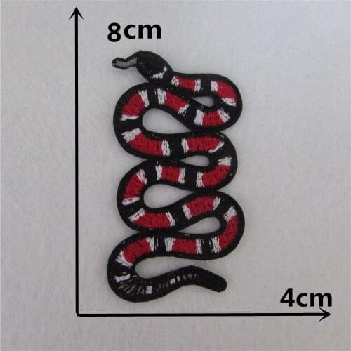 Brand new fashion snake patch hot melt adhesive applique embroidery patches stripes DIY clothing accessory patch