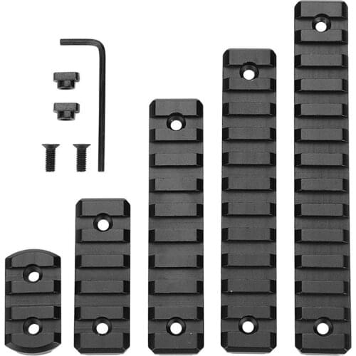 New M-lok Picatinny Rail Tactical 21mm Rifle Scope Mount Aluminum Rails Section Adapter 5 7 9 11 13 Slots Mlok Side Rail System