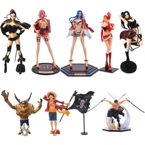 One Piece Roronoa Zoro Luffy 3D2Y Three-knife Ghost Cut Vivi Boa Hancock Reiju Nami Christmas Action Figure Collectible Model