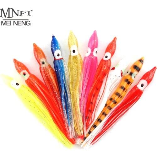 MNFT 25pcs 12cm 10cm 9cm Octopus Lure,Squid Jigs Sishing Lure Soft Lure Sea Fishing Salt Water Big Game Bait Skirt Mixed Color