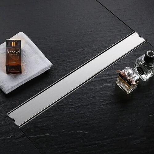 304 stainless steel 60cm Tile Insert Rectangular linear anti-odor floor drain bathroom hardware invisible shower room drainer