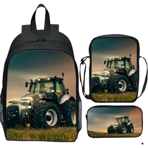 New Casual tractor pattern backpack Schoolbag Men/Women Shoulder Travel Bag Print Hip Hop Teenage Girls bag