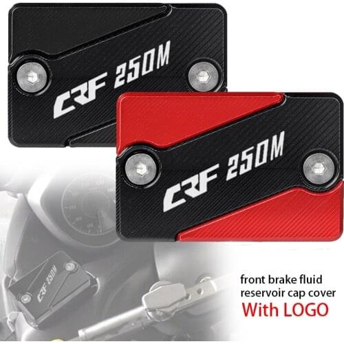 With Logo For HONDA CRF250M L crf 250m 2012-2017 CNC Aluminum Motorcycle Accessories Brake Fluid Fuel Reservoir Tank Cover Cap