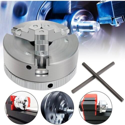 3 Jaw Self Centering Lathe Chuck M12x1 45mm Metal Scroll Chucks For Drilling Milling Machine Parts Diy Lathe Accessories