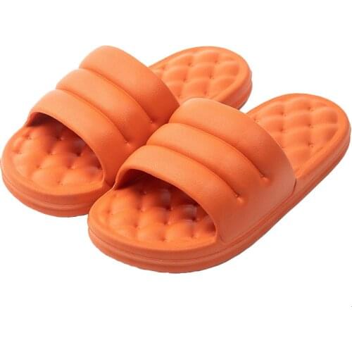 Men And Women Couple Thicken Summer Sandals Soft Sole Indoor Slippers Female Solid Color Home Shoes Anti-slip Flip Flops Casual