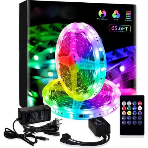 65.6ft Led Strip Lights Sync to Music with Remote Control (2 Rolls of 32.8ft)
