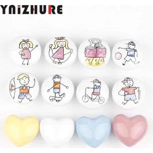 YINZHURE New Brand Acme Nordic Style Ceramic Single Round K Wardrobe Kitchen Garden Door Handle Modern Cabinet Handle