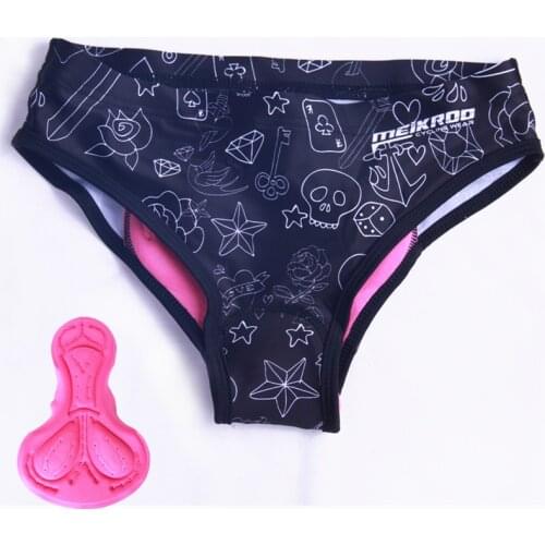 Breathable 3D Printting Cycling Briefs Women 3D Silica Gel Padded Bike Shorts Underwear Girls Underpants Bicycle Jersey