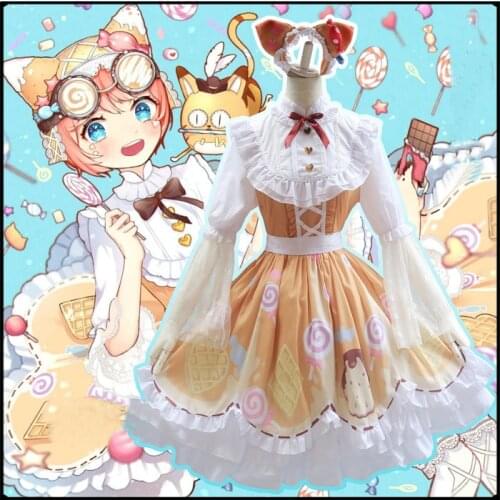 Identity V Mechanic Candy Girl Costume Cosplay Sweetie Lolita Dress Cosplay costume Halloween