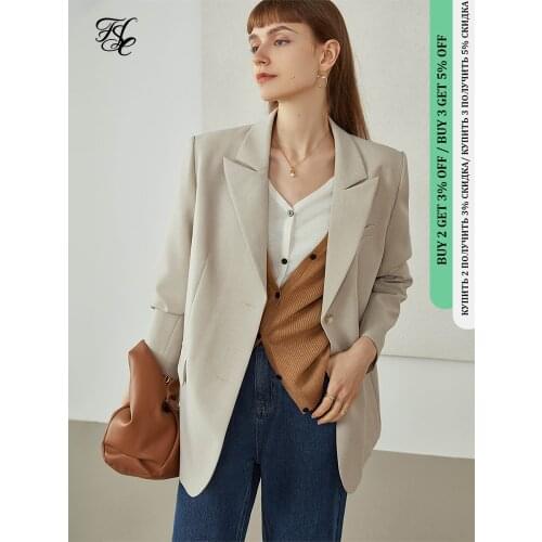 FANSILANEN Office Lady Newly Autumn 2021 Single Breasted Blazer Women Korean Style High-quality Pure Color Casual Suit Coats