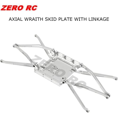 1/10 SCALE AXIAL WRAITH FULL ALUMINUM SKID PLATE WITH 8 SUSPENSION LINK ARM (SILVER)