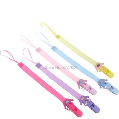 DHL 1000pcs Baby Pacifier Chain Clip Holder Nursing Teether Soother Nipple Leash Strap